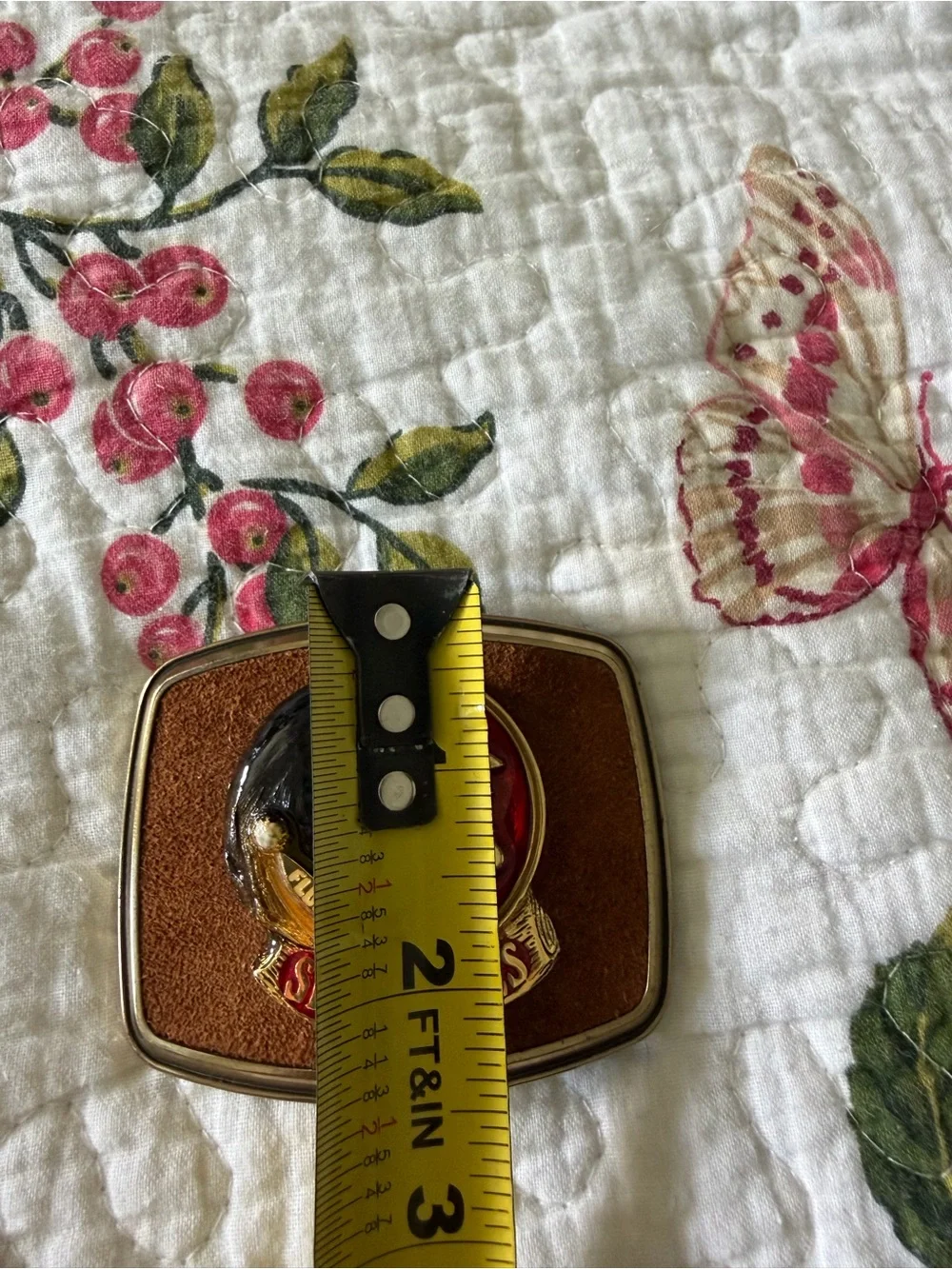 Vintage 1979 Florida State Seminoles Gold & Red Belt Buckle - Men's Accessory